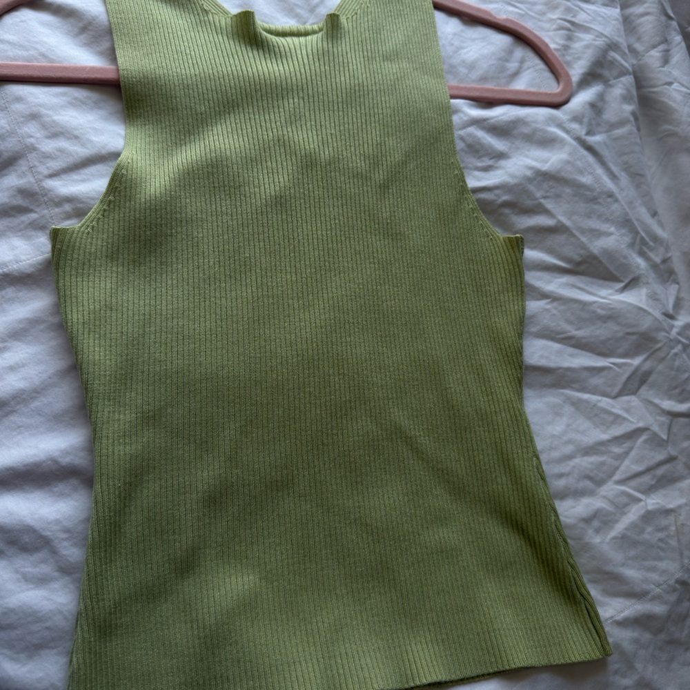 It's Our Time Light Green Ribbed Tank Top - Picture 3 of 6